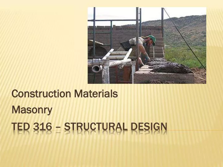 construction materials masonry