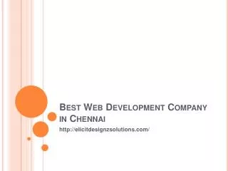 Web development Company in Chennai