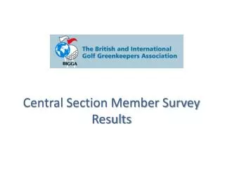 Central Section Member Survey Results