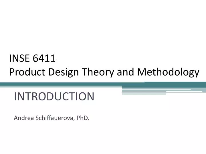 inse 6411 product design theory and methodology