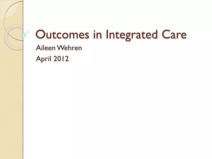 outcomes in integrated care