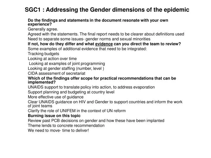 sgc1 addressing the gender dimensions of the epidemic