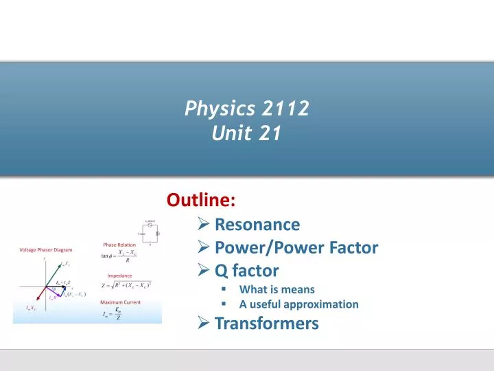 physics 2112 unit 21