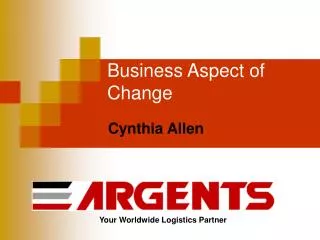 Business Aspect of Change