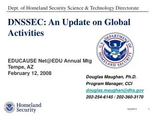 DNSSEC: An Update on Global Activities