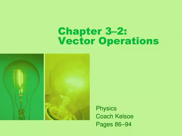 chapter 3 2 vector operations