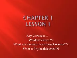 Chapter 1 Lesson 1