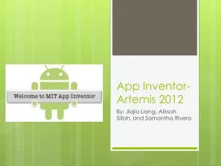 App Inventor- Artemis 2012