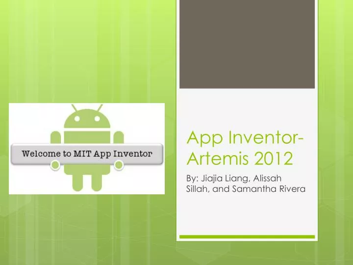 app inventor artemis 2012