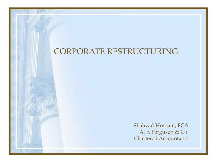 corporate restructuring