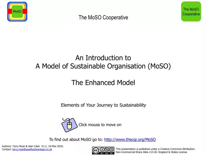 an introduction to a model of sustainable organisation moso the enhanced model
