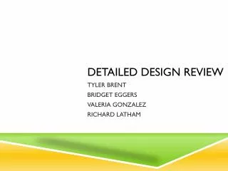 Detailed design review