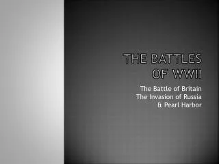 The Battles of WWII