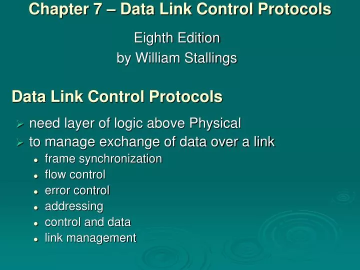 chapter 7 data link control protocols