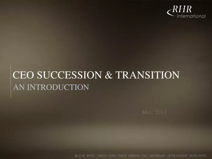 ceo succession transition