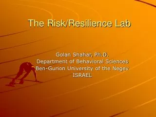 The Risk/Resilience Lab