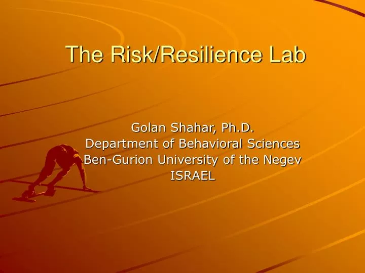 the risk resilience lab