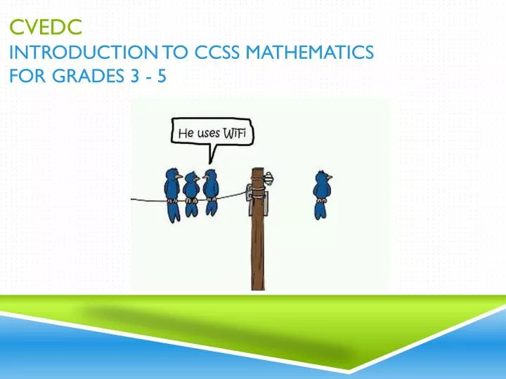 cvedc introduction to ccss mathematics for grades 3 5