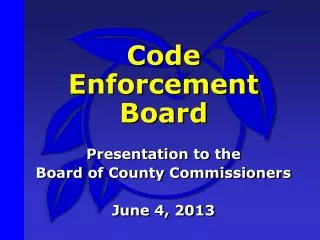 Code Enforcement Board