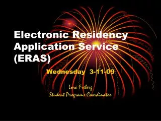 Electronic Residency Application Service (ERAS)