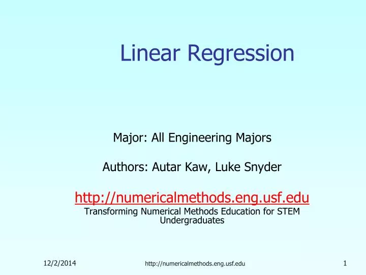 linear regression