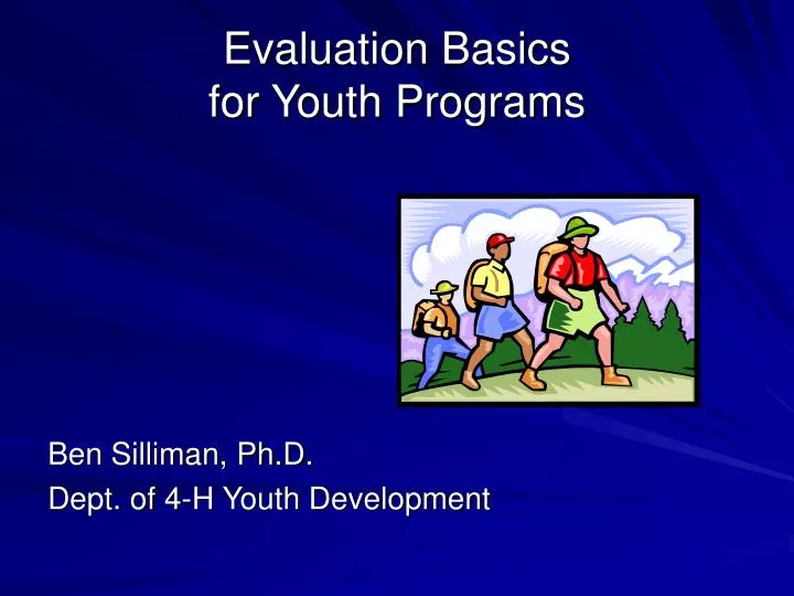 evaluation basics for youth programs