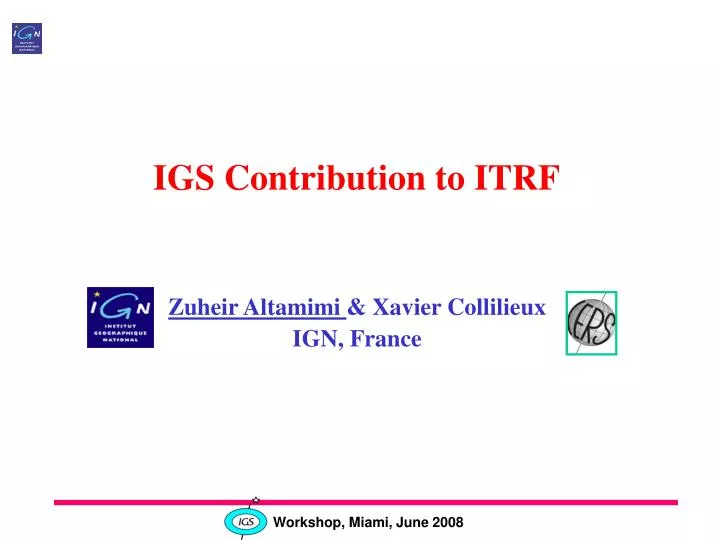 igs contribution to itrf
