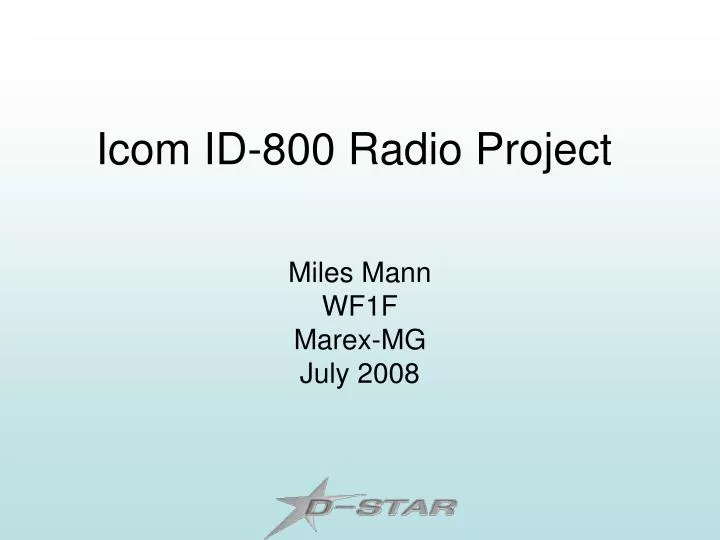 icom id 800 radio project