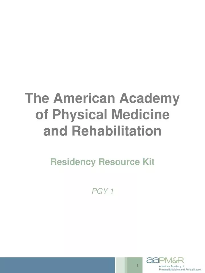 the american academy of physical medicine and rehabilitation