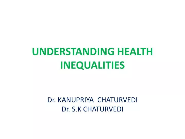understanding health inequalities