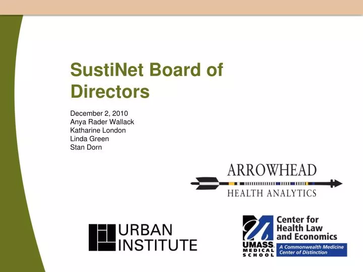 sustinet board of directors