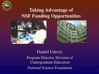 Taking Advantage of NSF Funding Opportunities