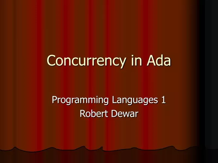 concurrency in ada