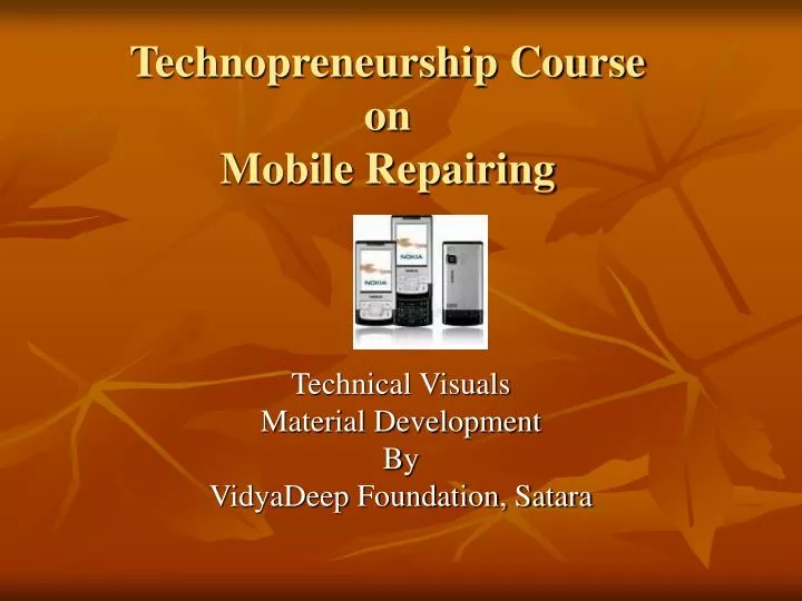 technopreneurship course on mobile repairing