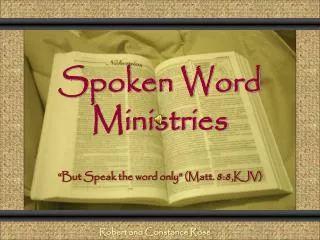 Spoken Word Ministries