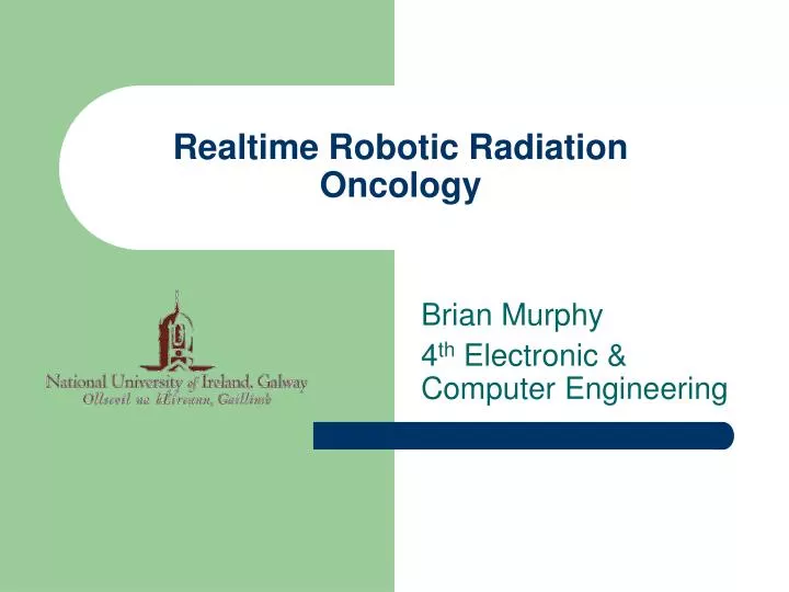 realtime robotic radiation oncology