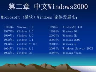 第二章 中文 Windows2000