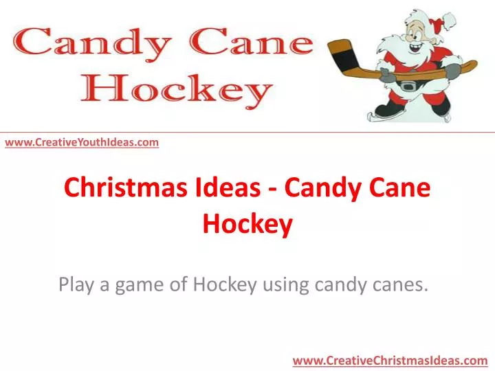 christmas ideas candy cane hockey