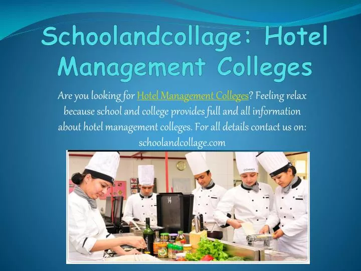 schoolandcollage hotel management colleges