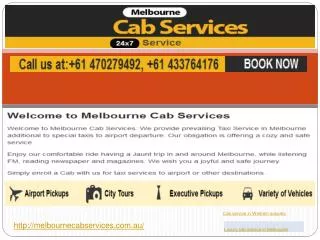 Luxury cab service in Melbourne