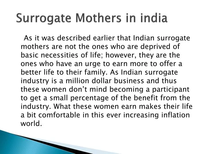 surrogate mothers in india