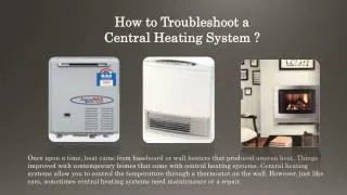 How to Troubleshoot a Central Heating System?