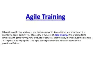 Revolutionary Agile training