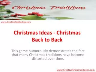 Christmas Ideas - Christmas Back to Back