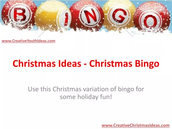 christmas ideas christmas bingo