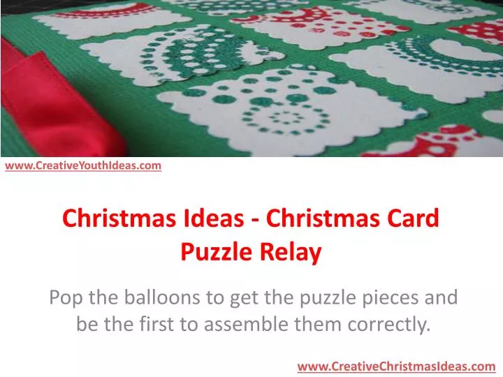 christmas ideas christmas card puzzle relay