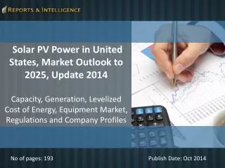 Reports and Intelligence: Solar PV Power Market- 2025