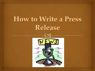 How to Write a Press Release