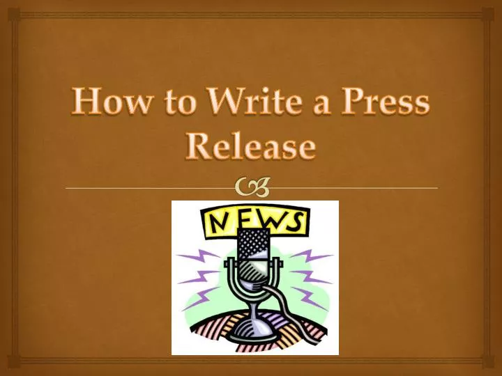 how to write a press release