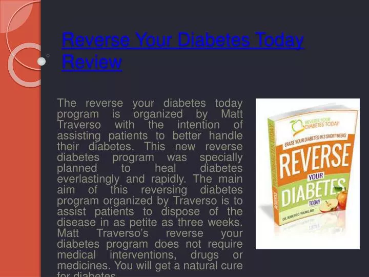 reverse your diabetes today review